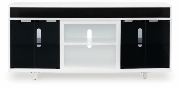 Gardoni - White / Black - XL TV Stand With Fireplace Option - Image 8