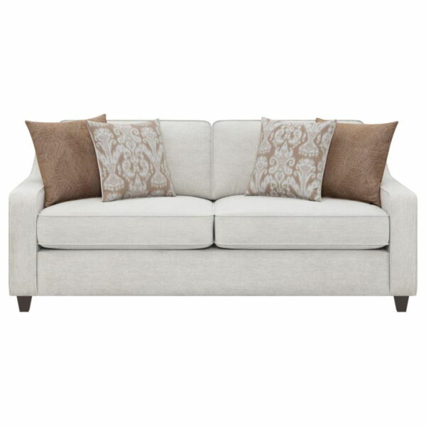 Christine - Upholstered Cushion Back Sofa - Beige - Image 8