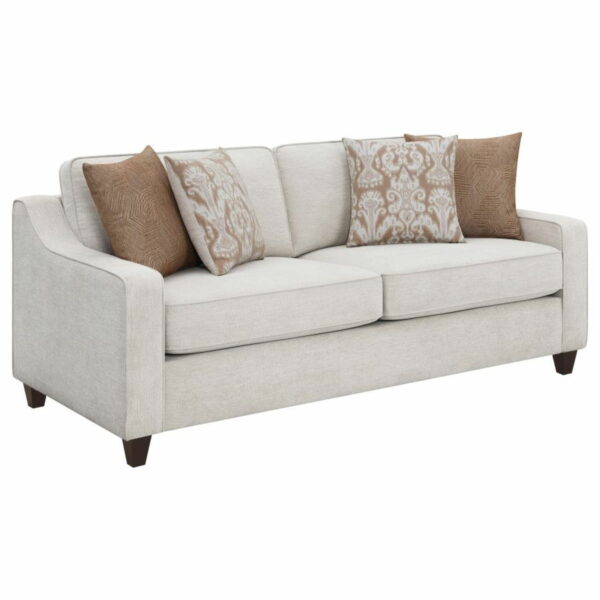 Christine - Cushion Back Living Room Set - Beige - Image 8