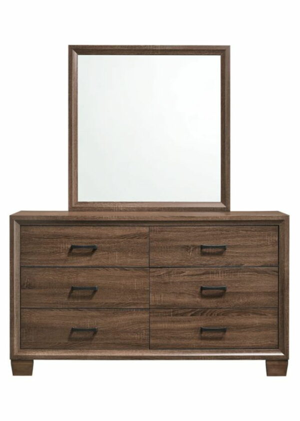 Brandon - Framed Dresser Mirror - Medium WArm - Brown - Image 6