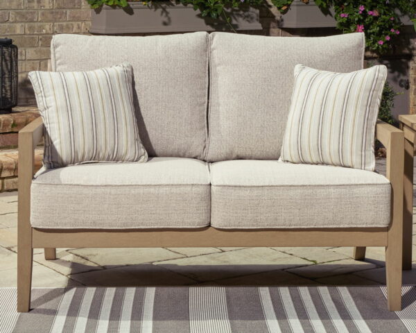 Hallow Creek - Driftwood - Loveseat With Cushion - Image 4