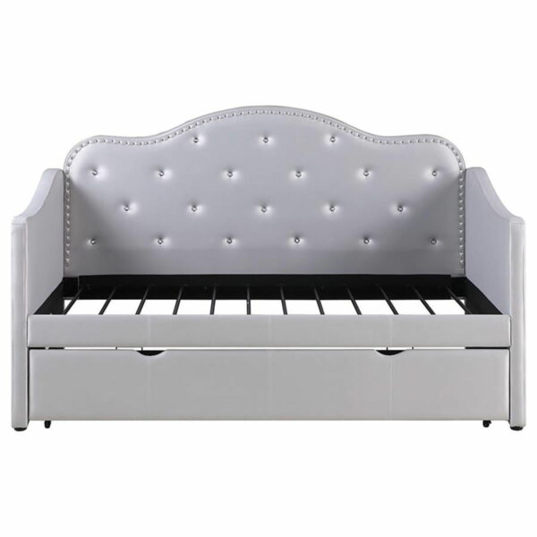 Elmore - Upholstered Twin Daybed With Trundle - Pearlescent Gray - Image 7