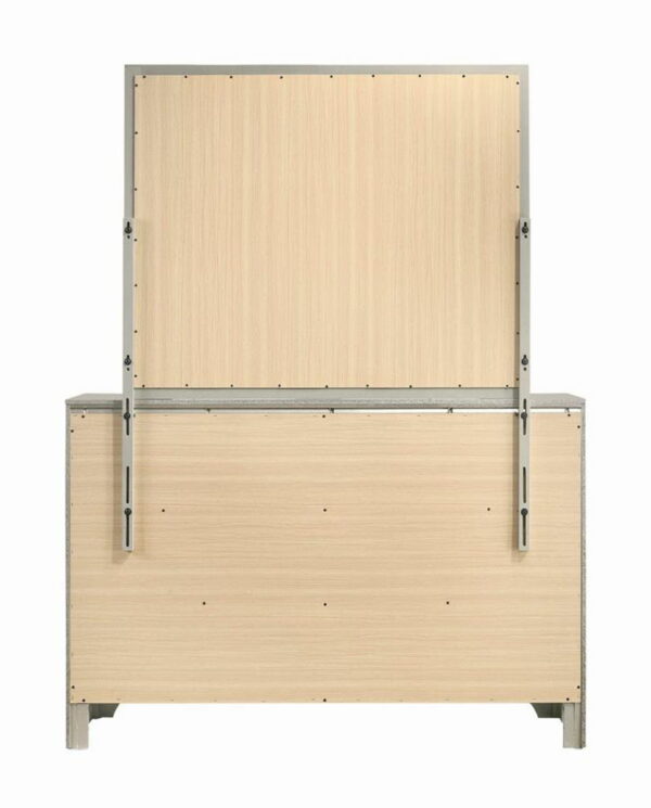 Salford - Rectangular Dresser Mirror - Metallic Sterling - Image 11