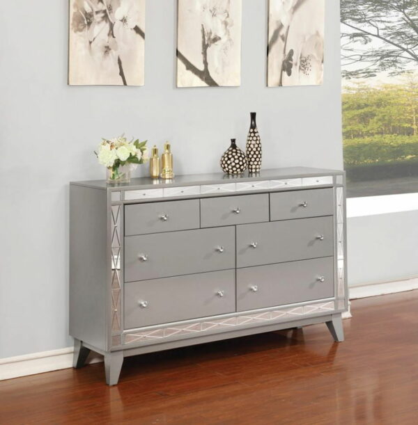 Leighton - 7-Drawer Dresser - Metallic Mercury - Image 3