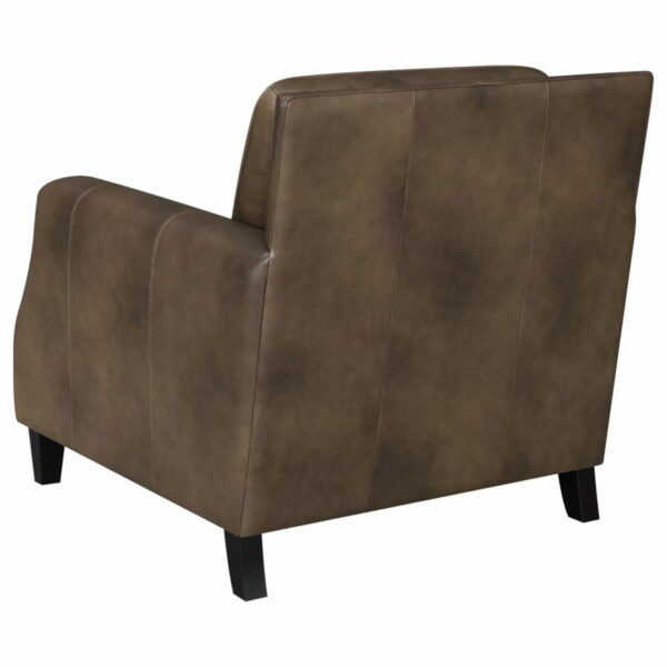 Leaton - Upholstered Recessed Arm Chair - Brown Sugar - Image 10