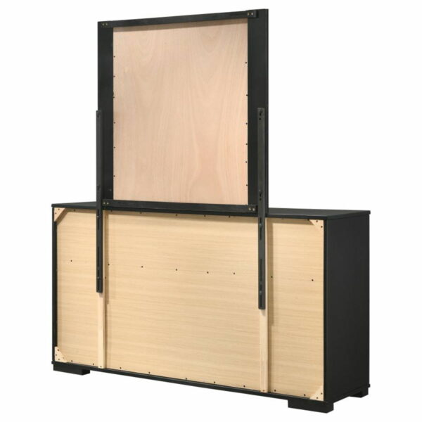 Blacktoft - 6-drawer Dresser With Mirror - Black - Image 10