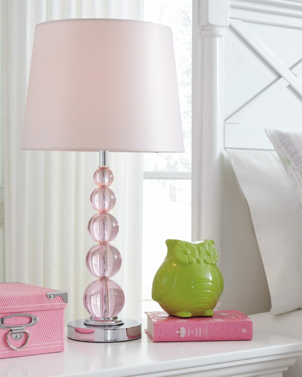 Letty - Pink - Crystal Table Lamp - Image 3