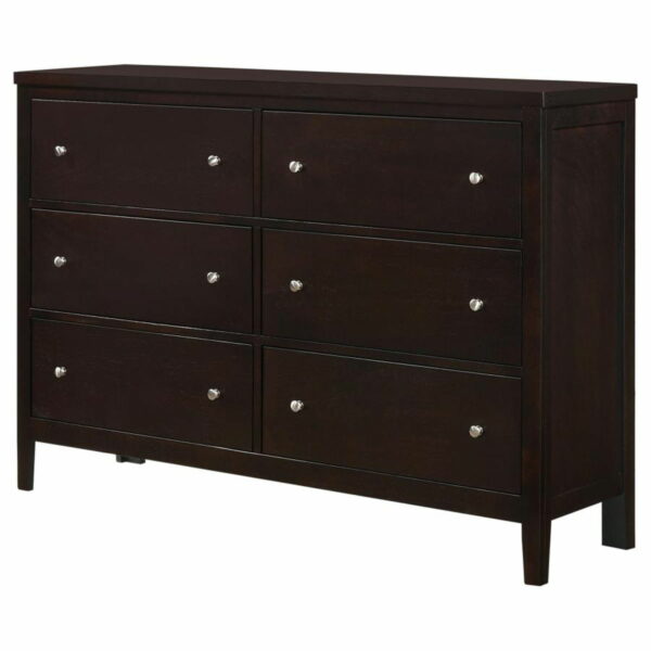 Carlton - 6-Drawer Rectangular Dresser - Cappuccino - Image 9