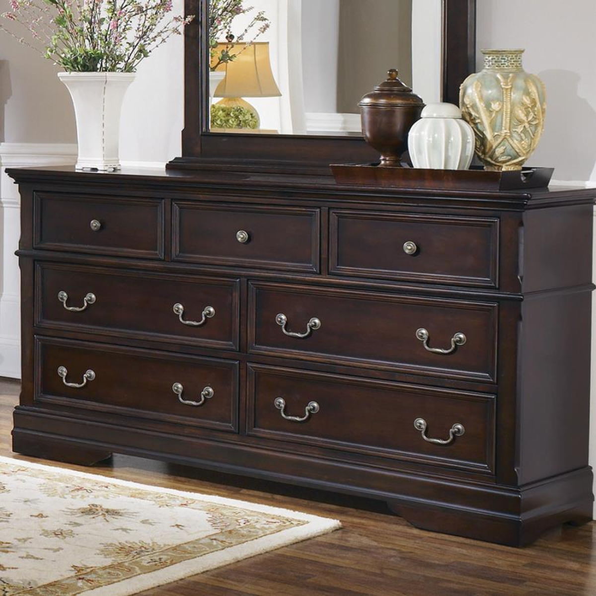 Cambridge - 7-Drawer Rectangular Dresser - Cappuccino - Image 4