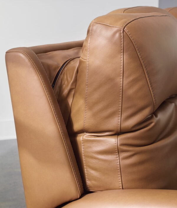 Tryanny - Butterscotch - Power Reclining Loveseat/ Adj Headrest - Image 3