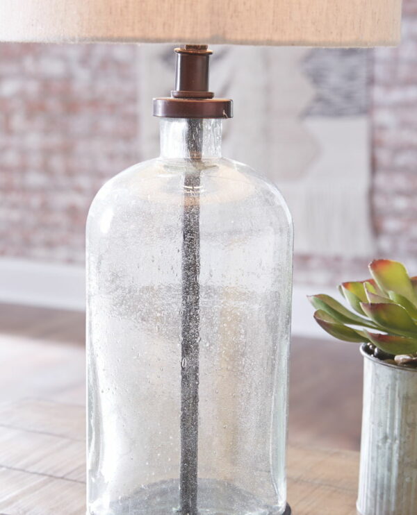 Bandile - Clear / Bronze Finish - Glass Table Lamp - Image 2