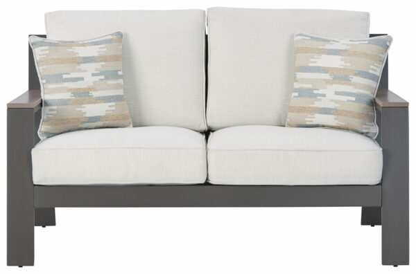 Tropicava - Taupe / White - Loveseat W/Cushion - Image 2