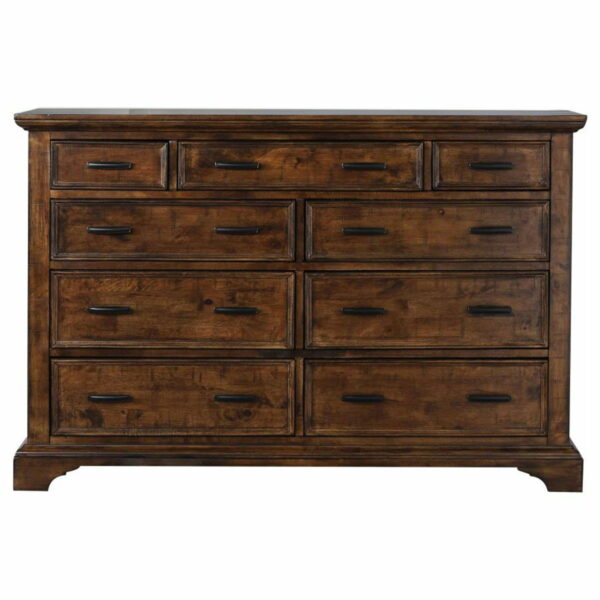 Elk Grove - 9-Drawer Dresser With Jewelry Tray - Vintage Bourbon - Image 8