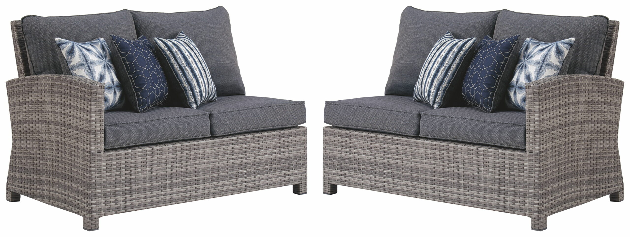 Salem - Gray - Raf / Laf Loveseat W/Cush (Set of 2)
