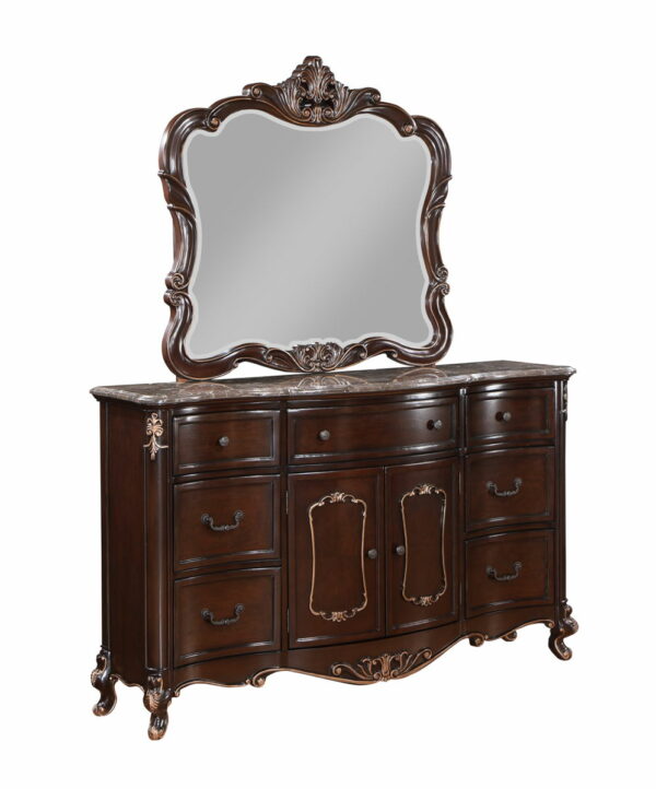 Constantine - Dresser With Marble Top - Cherry - Image 3