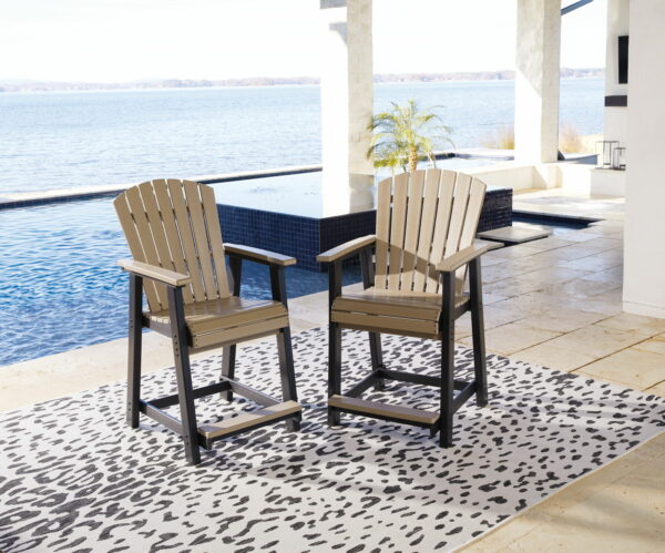 Fairen Trail - Black / Driftwood - Barstool (Set of 2) - Image 7