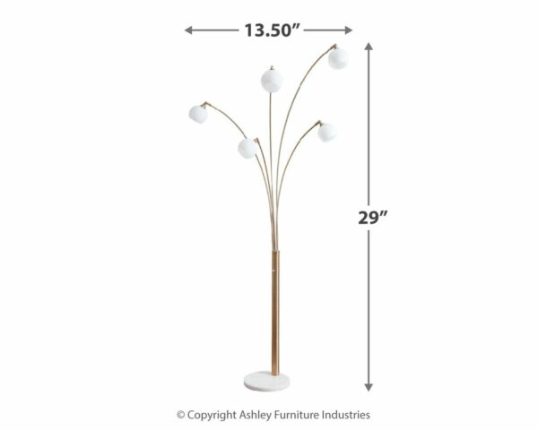 Taliya - Champagne / White - Metal Arc Lamp - Image 2
