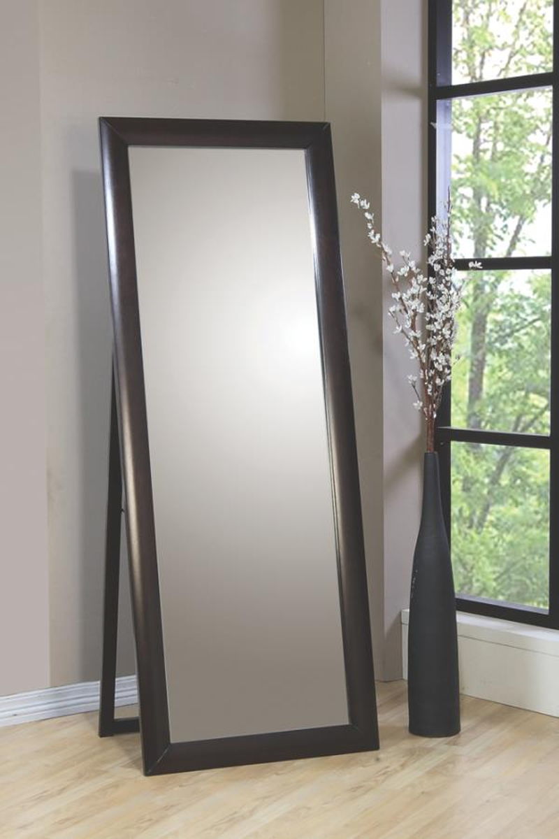 Phoenix - Rectangular Standing Floor Mirror - Black - Image 6