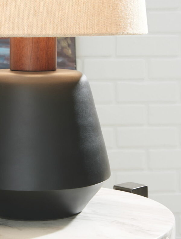 Ancel - Black / Brown - Metal Table Lamp - Image 3