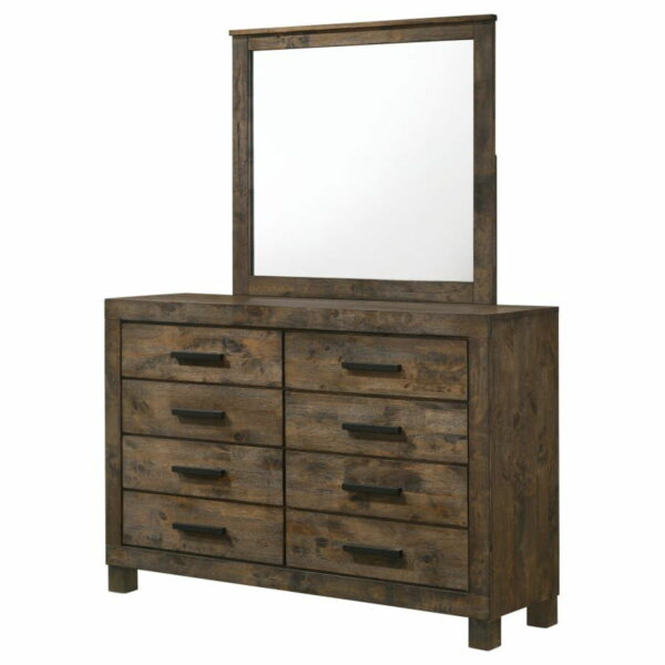 Woodmont - 8-drawer Dresser With Mirror - Rustic Golden Brown - Image 10