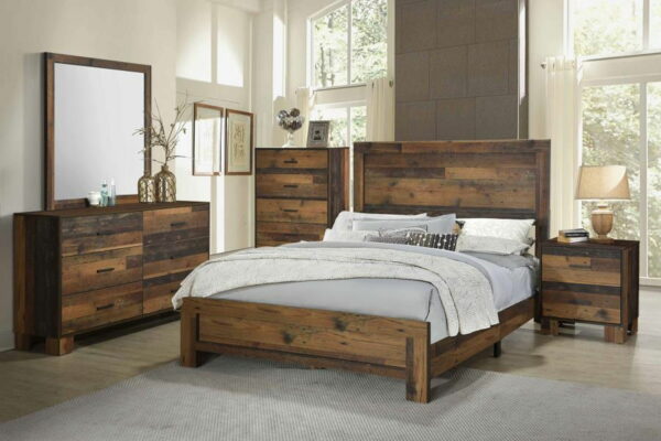 Sidney - 6-drawer Dresser With Mirror - Rustic Pine - Image 4