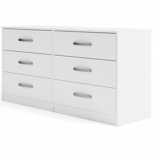 Flannia - White - Six Drawer Dresser - 29'' Height - Image 3