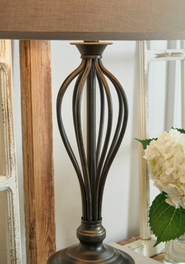 Ornawell - Antique Bronze Finish - Metal Table Lamp (Set of 2) - Image 4