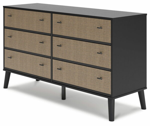 Charlang - Black / Gray - Six Drawer Dresser - Image 6