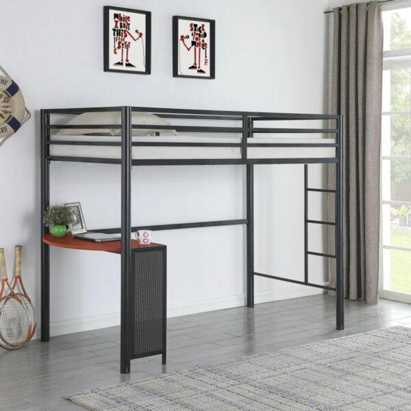 Fisher - Twin Workstation Loft Bed - Gunmetal - Image 6