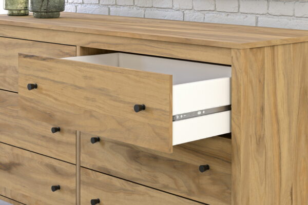 Bermacy - Light Brown - Six Drawer Dresser - Image 6