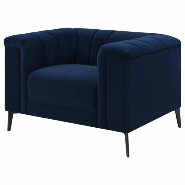 Chalet - Tuxedo Arm Chair - Blue - Image 9