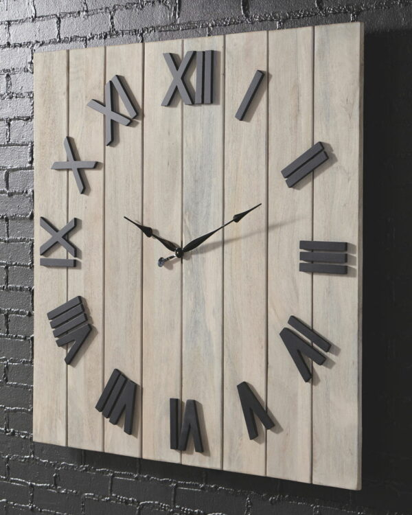 Bronson - Whitewash / Black - Wall Clock - Image 3
