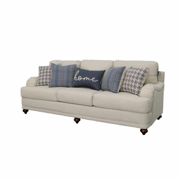 Glenn - Recessed Arms Sofa - Light Gray - Image 3