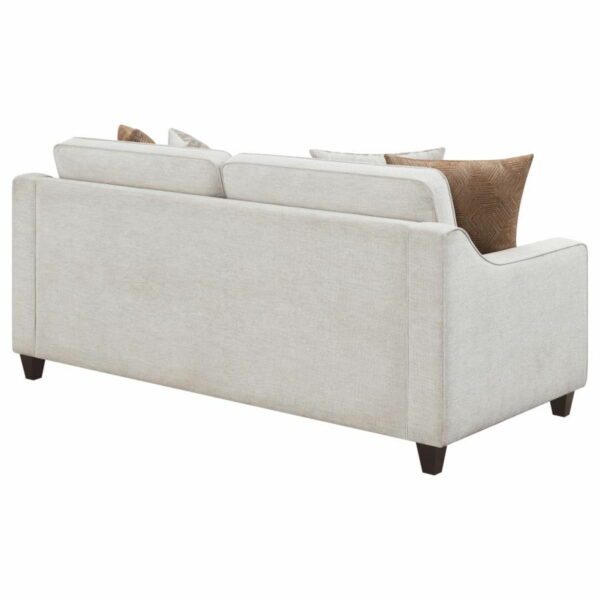 Christine - Upholstered Cushion Back Sofa - Beige - Image 4