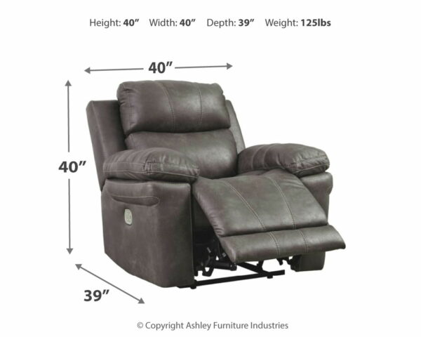 Erlangen - Dark Gray - Pwr Recliner/Adj Headrest - Image 4