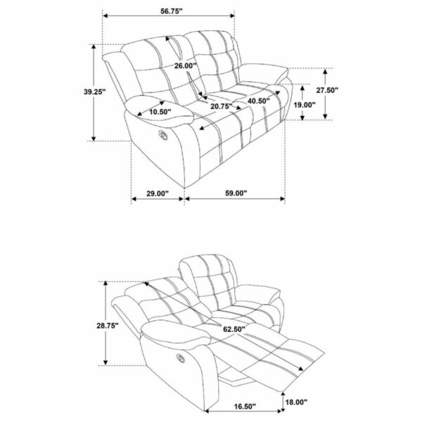 Rodman - Pillow Top Arm Motion Loveseat - Olive Brown - Image 3