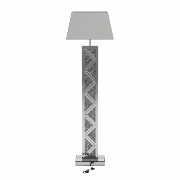 Carmen - Geometric Base Floor Lamp - Silver - Image 2