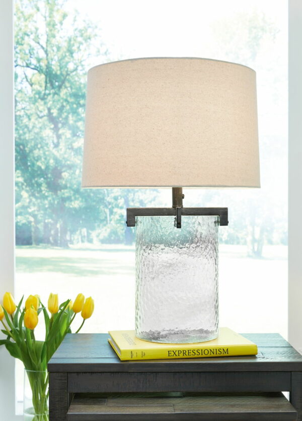 Fentonley - Clear / Antique Black - Glass Table Lamp - Image 3