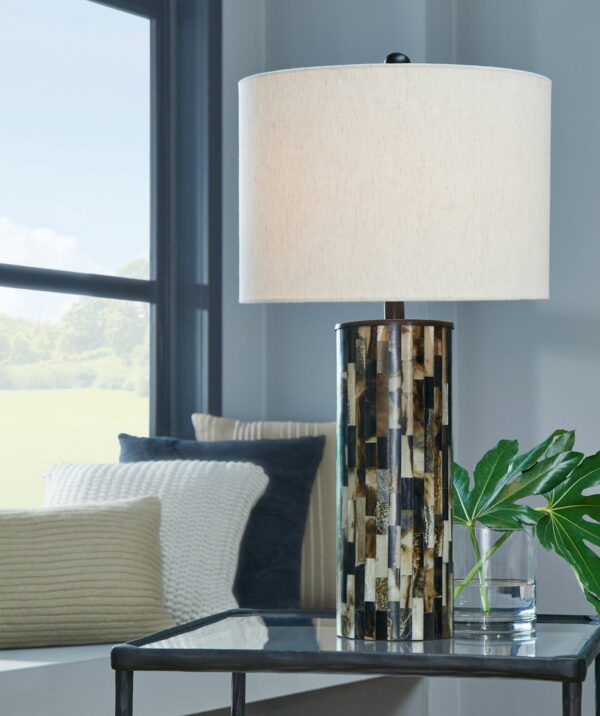 Ellford - Black / Brown / Cream - Poly Table Lamp - Image 3