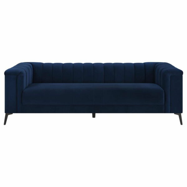 Chalet - Tuxedo Arm Sofa - Blue - Image 2
