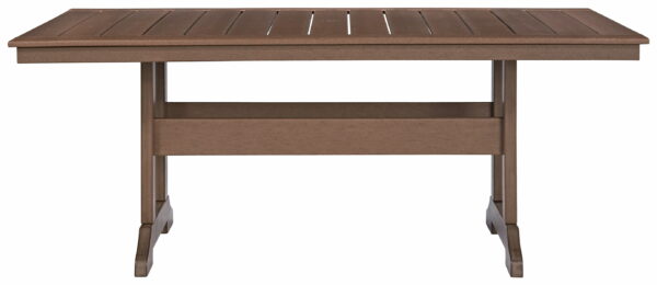 Emmeline - Brown - Rect Dining Table W/Umb Opt - Image 4