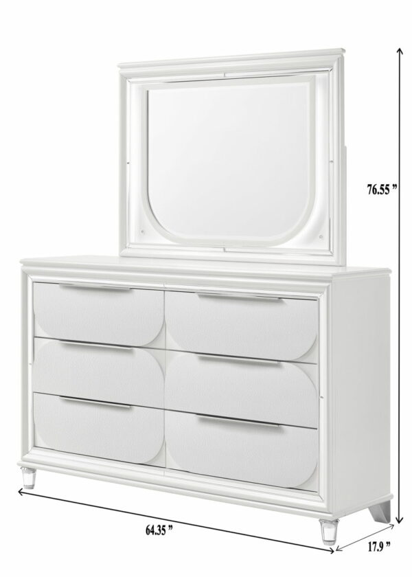 Eden - Dresser And Mirror - White - Image 2