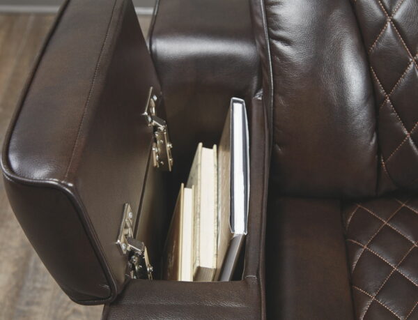 Warnerton - Brown Dark - Pwr Recliner/Adj Headrest - Image 9