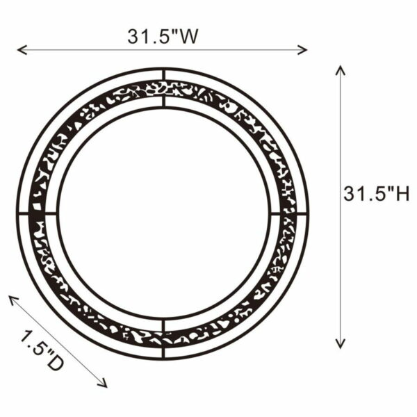 Lixue - Round Wall Mirror With Led Lighting - Silver - Image 4