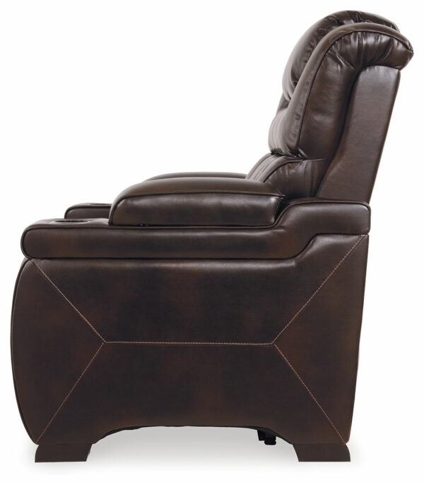 Warnerton - Brown Dark - Pwr Recliner/Adj Headrest - Image 3