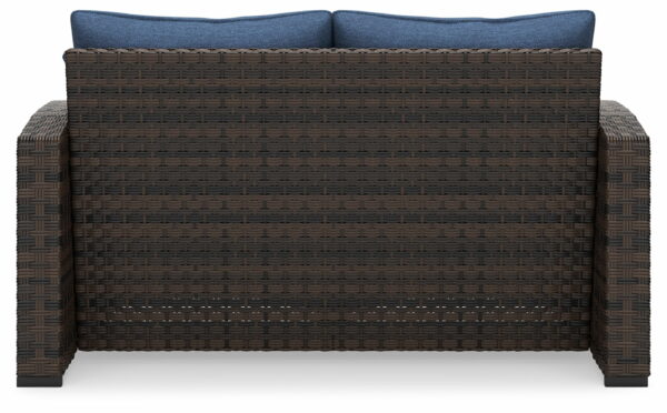 Windglow - Blue / Brown - Loveseat With Cushion - Image 9