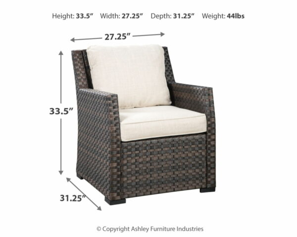 Easy - Dark Brown / Beige - Lounge Chair W/Cushion - Image 2