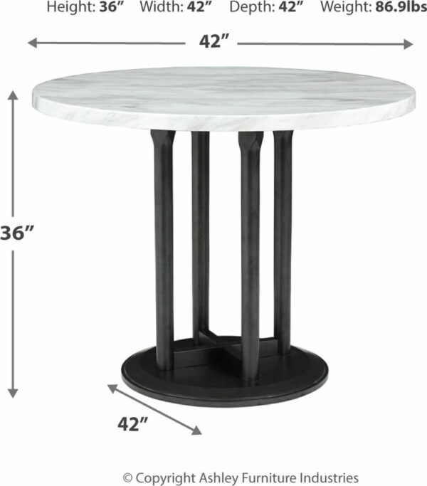 Centiar - Black / Gray - 5 Pc. - Counter Table, 4 Upholstered Barstools - Image 2