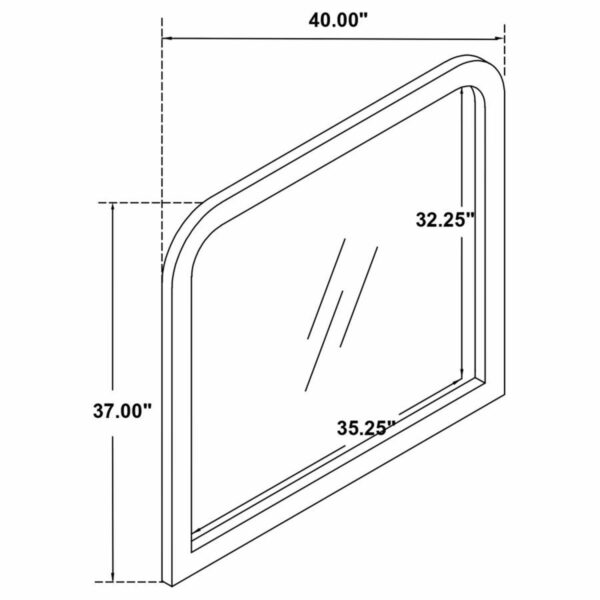 Anastasia - Dresser Mirror - Pearl White - Image 2