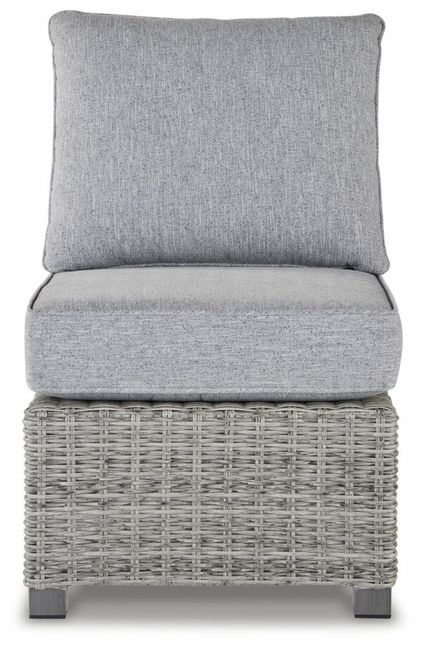 Naples Beach - Light Gray - Armless Chair W/Cushion - Image 5